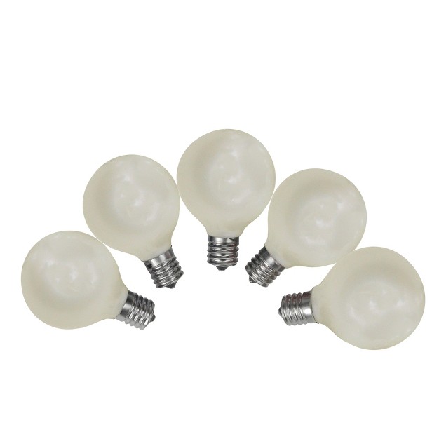 Northlight 10ct Pearl White G50 Globe Replacement Bulbs