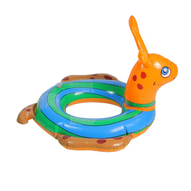 Snail Inflatable Children x27 s 1 person Swimming Pool Ring Tube Pool Float Orange blue