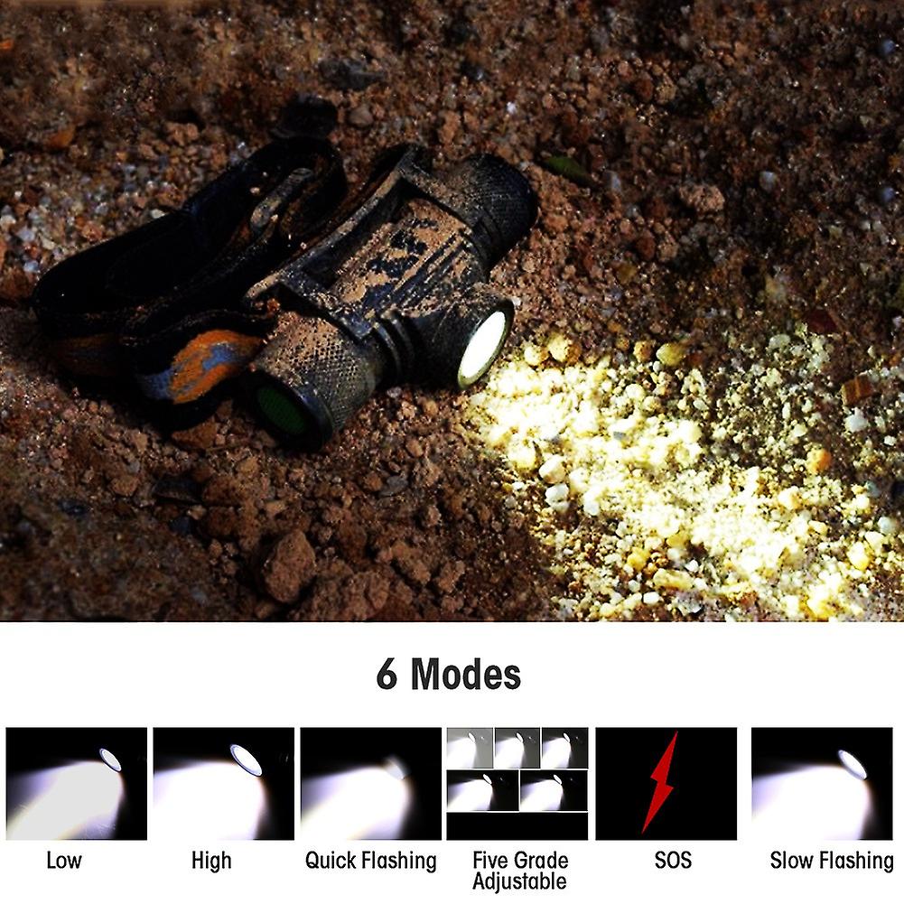 Waterproof Usb Rechargeable Cycling Outdoor Led Headlamp Head Light Flashlight