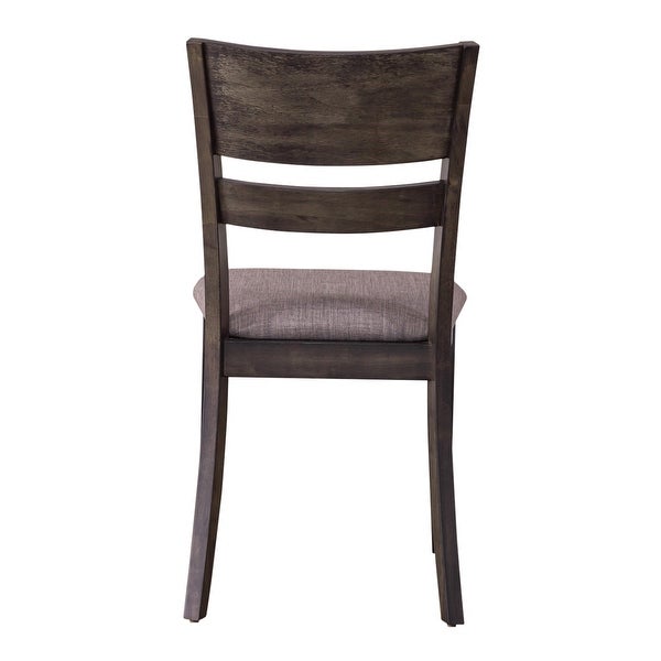 Anglewood Dark Umber Slat Back Upholstered Side Chair (Set of 2)