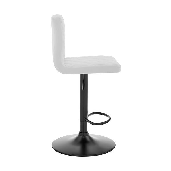 The Duval Adjustable Faux Leather Swivel Bar Stool