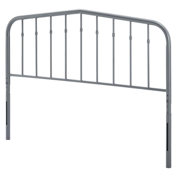 Camberly Arched King Size Grey Metal Headboard - - 31623747