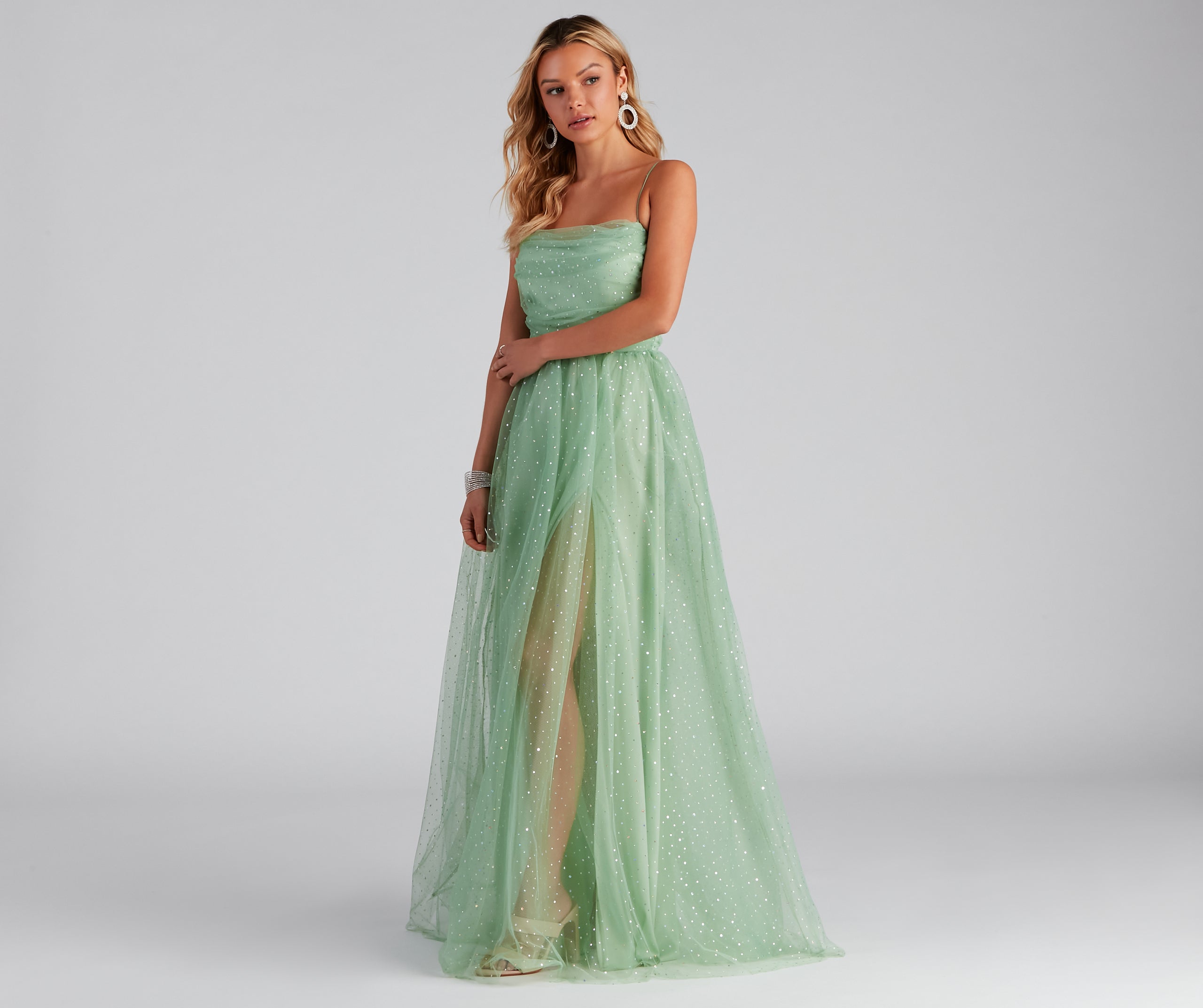 Larissa Formal Tulle Glitter Ballgown