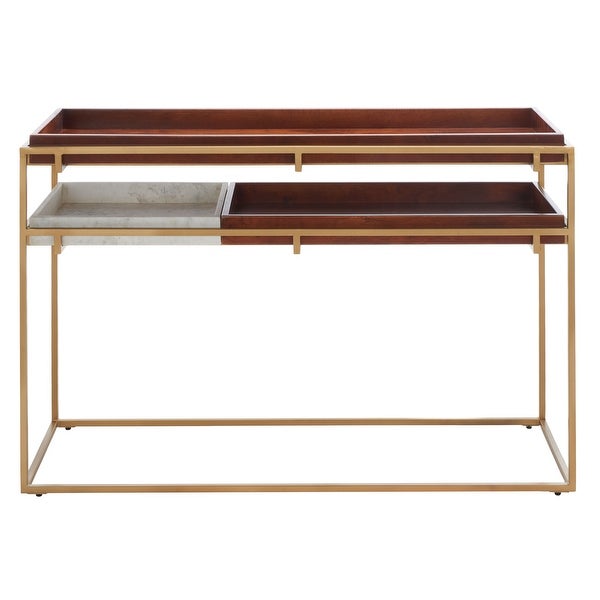 SAFAVIEH Akari Marble Console Table - 48 in. W x 16 in. D x 32 in. H