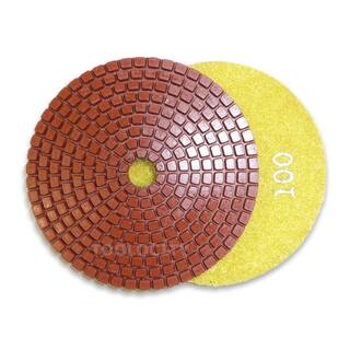 Toolocity 5 in. JHX Metal Bond Diamond Polishing Pad 7-Piece Set for Polishing Granite  Concrete JHXR0202SET5