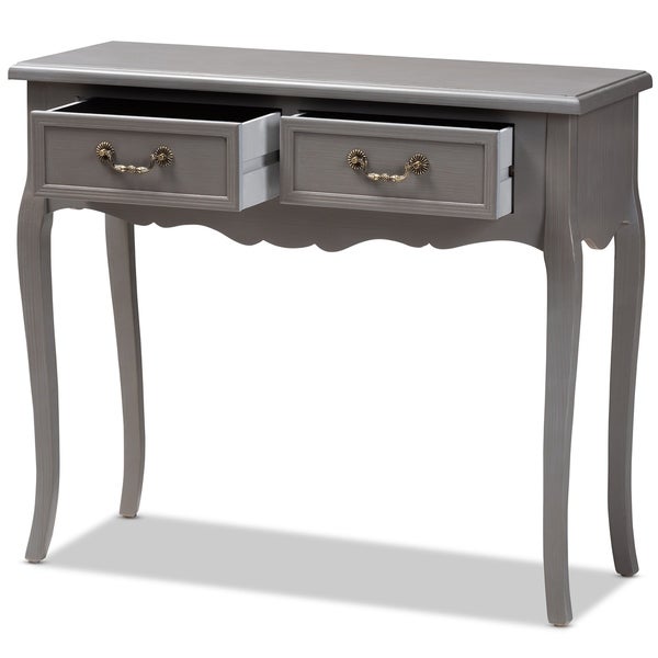 French Country 2-Drawer Console Table