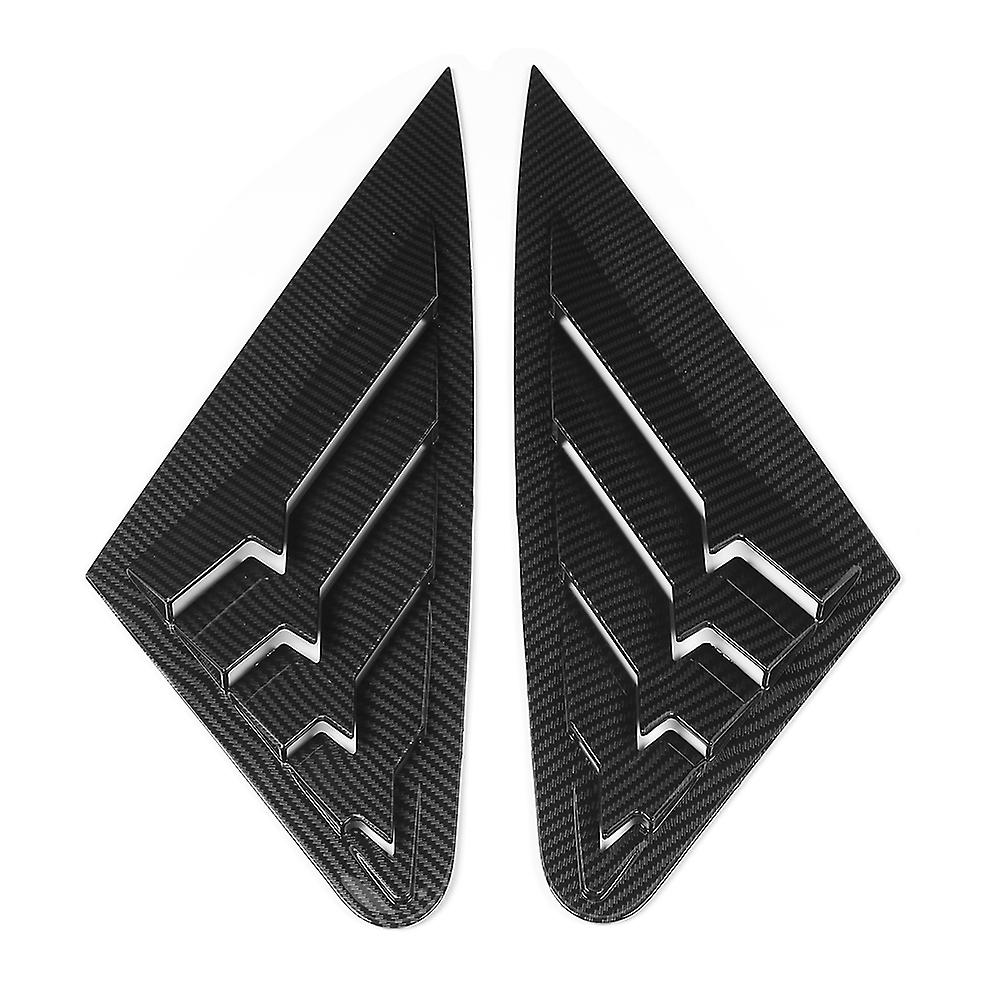 2pcs Side Vent Window Scoop Louver Trim Car Modification Fit For A4 B9 2017-2019carbon Fiber Style