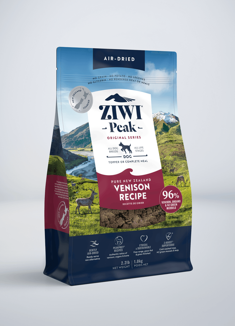 ZiwiPeak Grain Free Air-Dried Venison Recipe Dry Dog Food