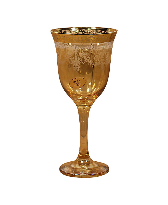 Lorren Home Trends Amber Goblets Set of 6