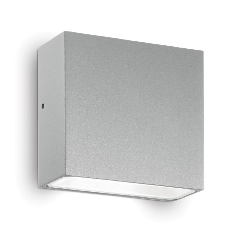 Ideal Lux 113760 Tetris Grey Outdoor Modern Square Flush Wall Light