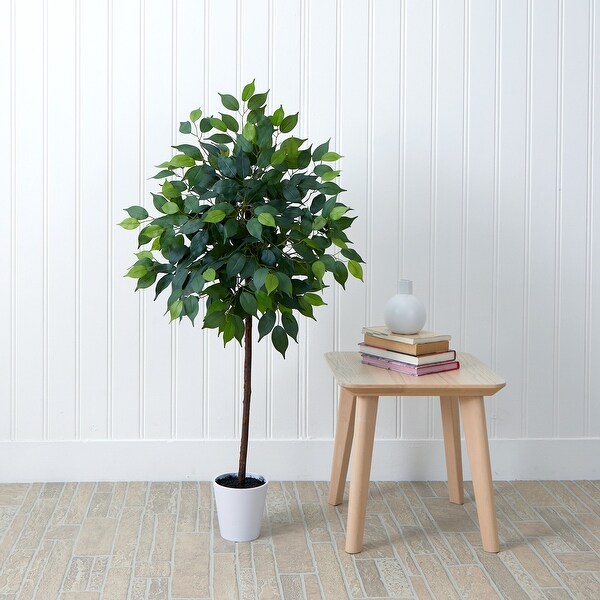 4' Artificial Ficus Tree with Decorative Planter