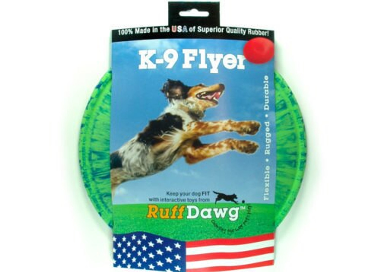 RuffDawg Rubber K9 Flyer Retrieving Dog Toy