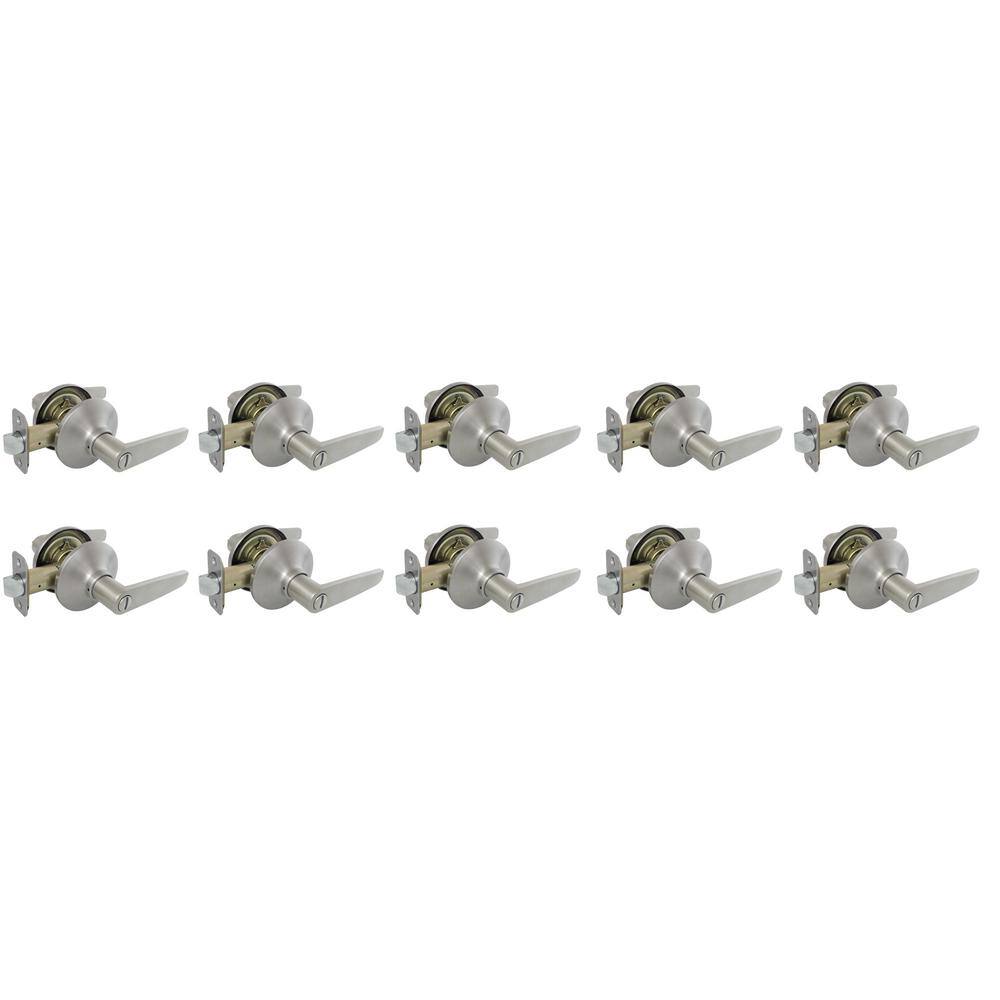 Defiant Olympic Stainless Steel BedBath Privacy Door Lever (10-Pack) 32LG601BDF