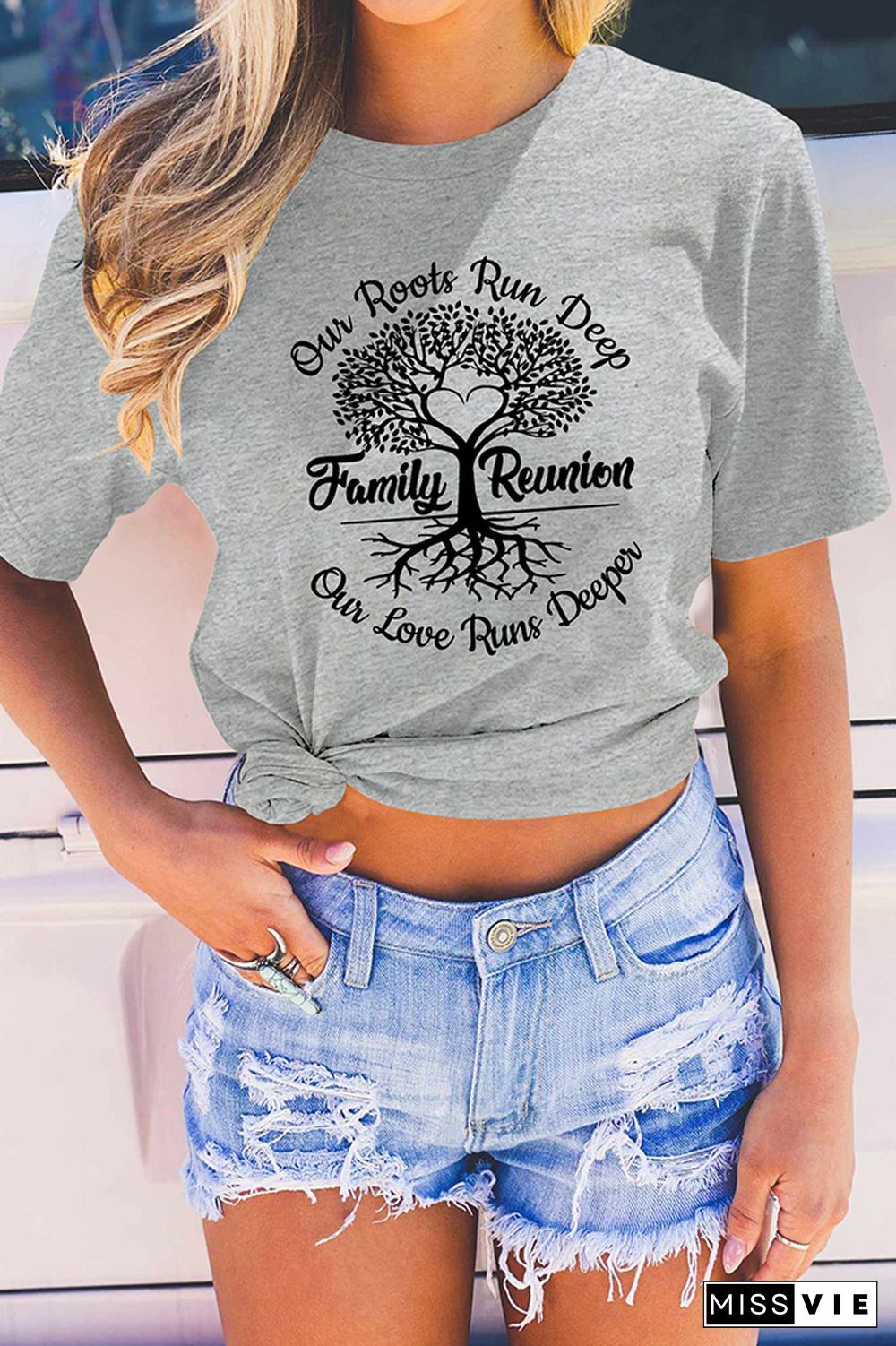 Family Reunion Tree Print Graphic Tee