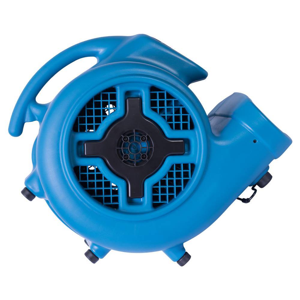 XPOWER 1 HP 3600 CFM 3-Speed Air Mover Carpet Dryer Floor Fan Blower P-830-Blue