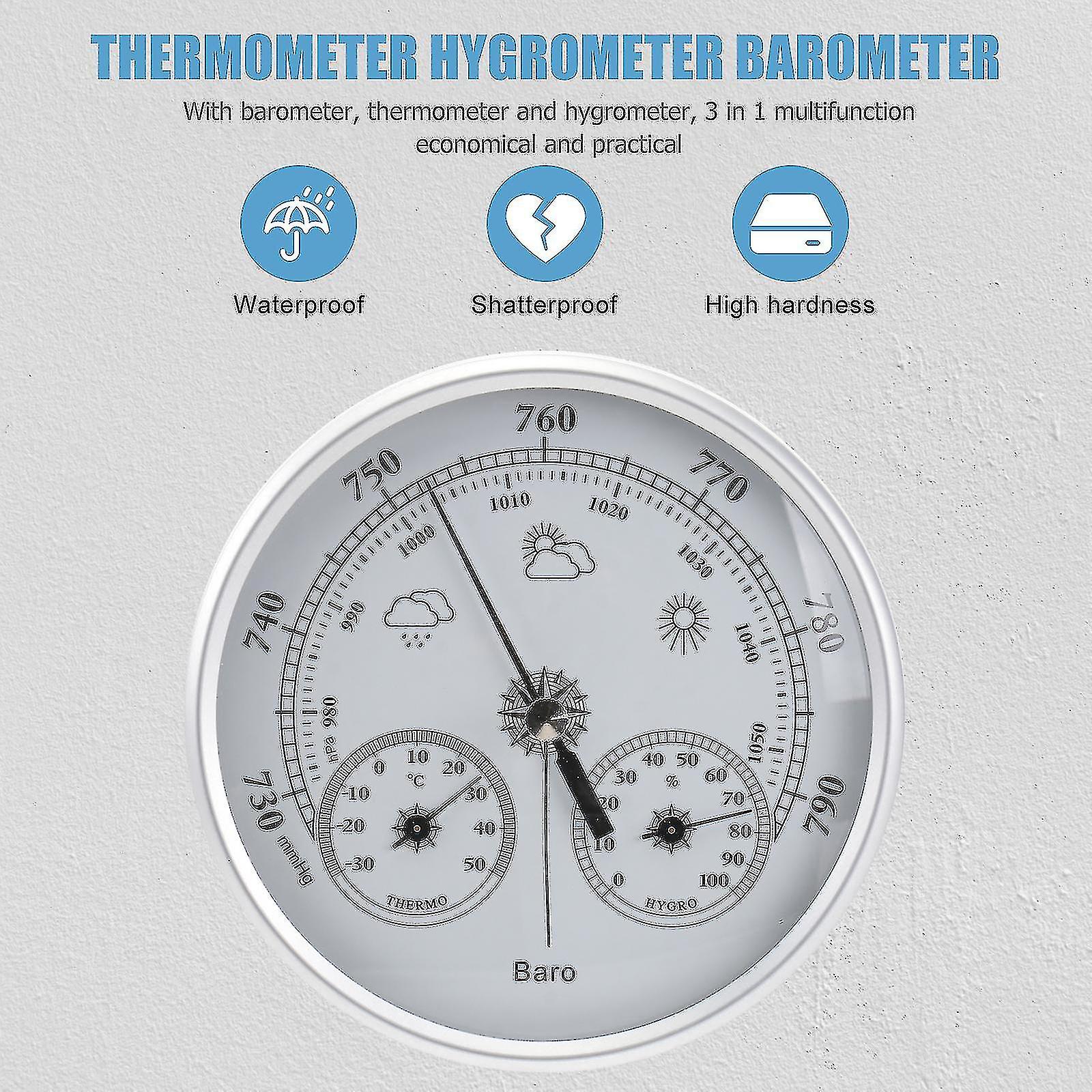 3 In 1 Dial Type Weather Station Barometer Thermometer Hygrometer Barometric Pressure Temperature Humidity