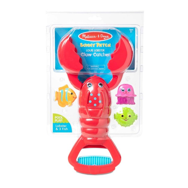 Melissa amp Doug Sunny Patch Louie Lobster Claw Catcher Grab and squeeze Pool Toy