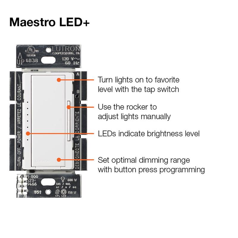 SWITCH DIMMER 1POLE WHT