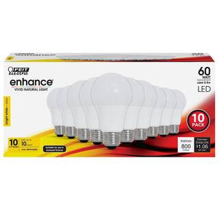 Feit Electric 60-Watt Equivalent Bright White (3000K) A19 LED Light Bulb (40-Pack) OM60930CA10K104