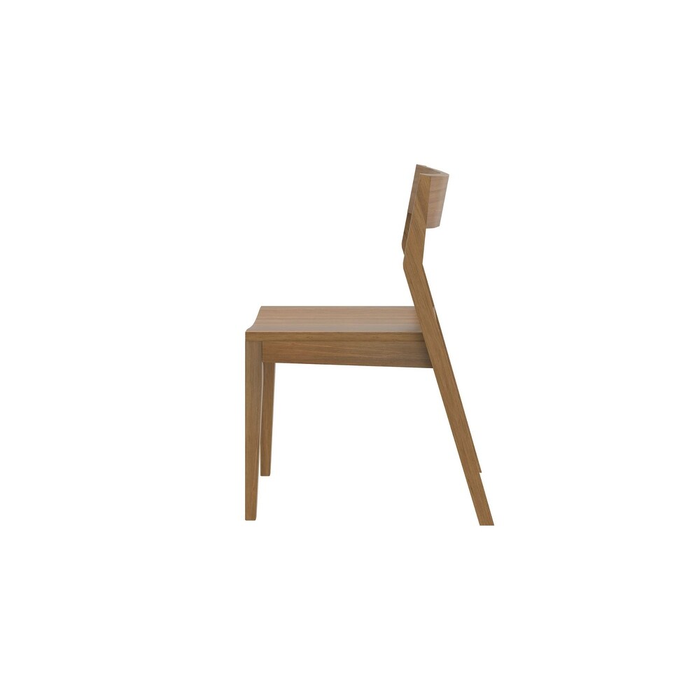 Plank and Beam Modern Solid Wood Dining Chair   N/A