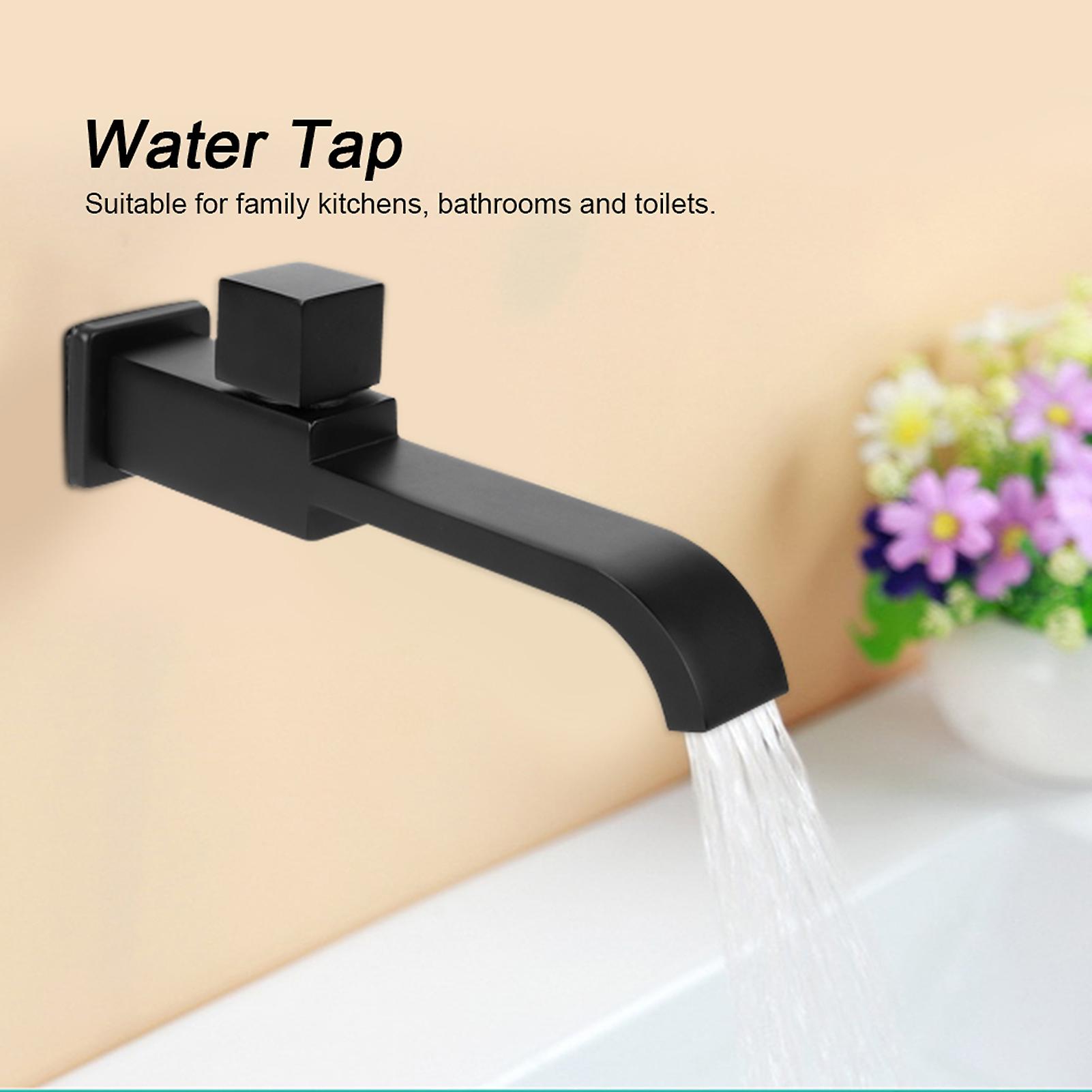 Wall Mounted Faucet， Brass Basin Faucets Modern Design Wall Mounted Washing Sink Bathtub Faucets Cold Water Tap And Rough In Valve Included For Bathro