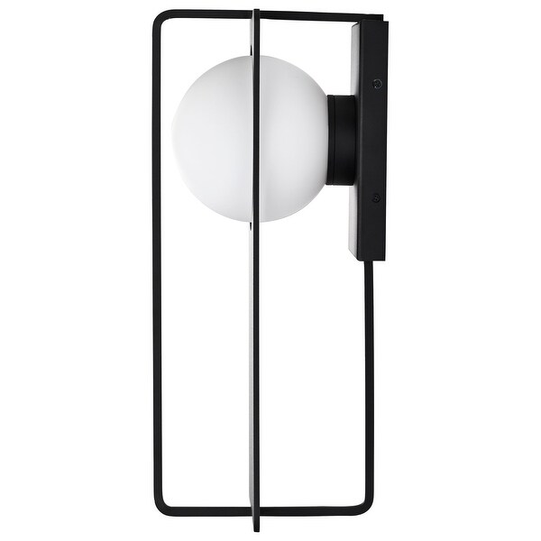 Portal 6W LED Large Wall Lantern Matte Black with White Opal Glass Shopping - The Best Deals on Outdoor Wall Lanterns | 39388233