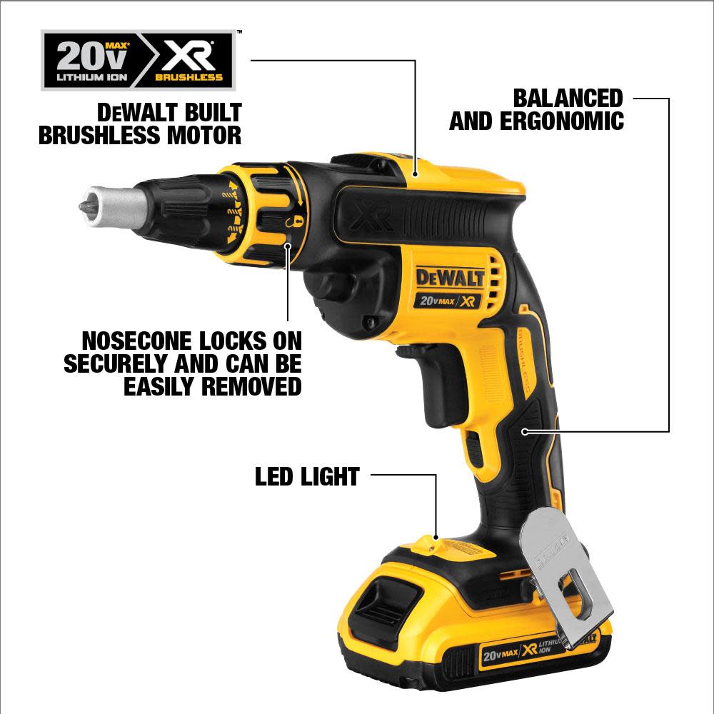 20V MAX XR Li-ion Brushless Drywall Screwgun Kit ;