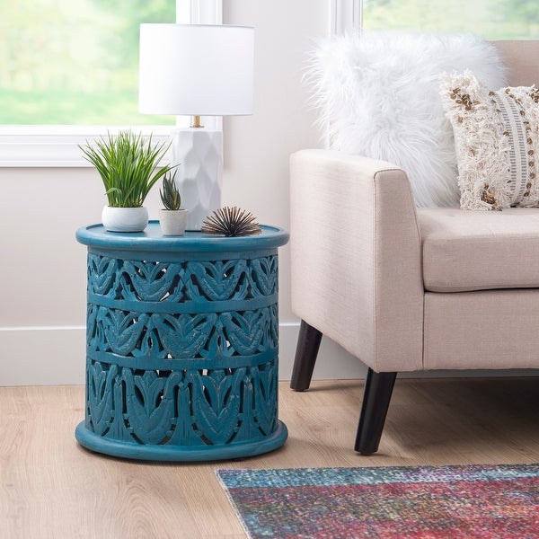 Jamey Boho Round Side End Table