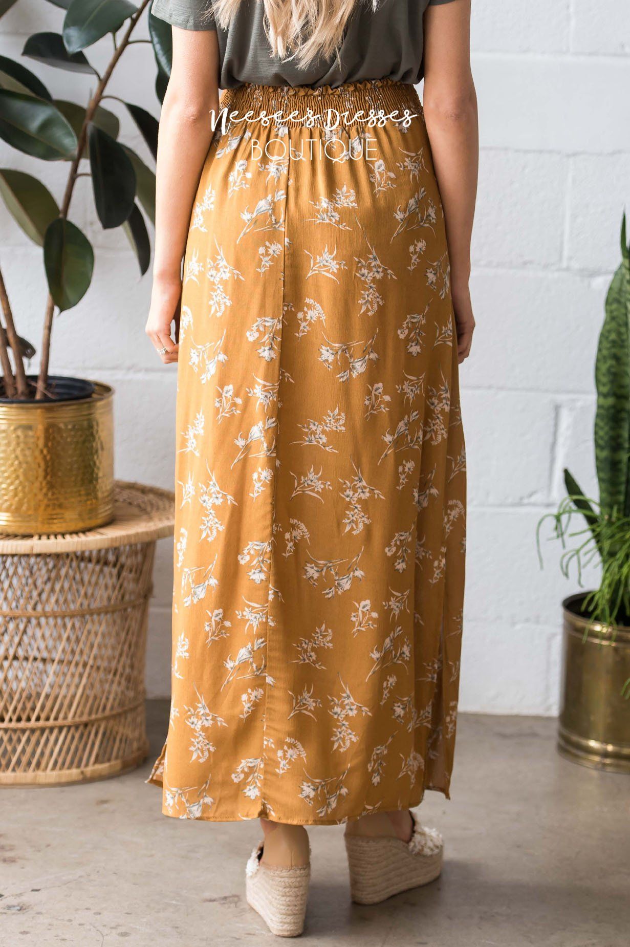 Boho Tie Waist Maxi Skirt