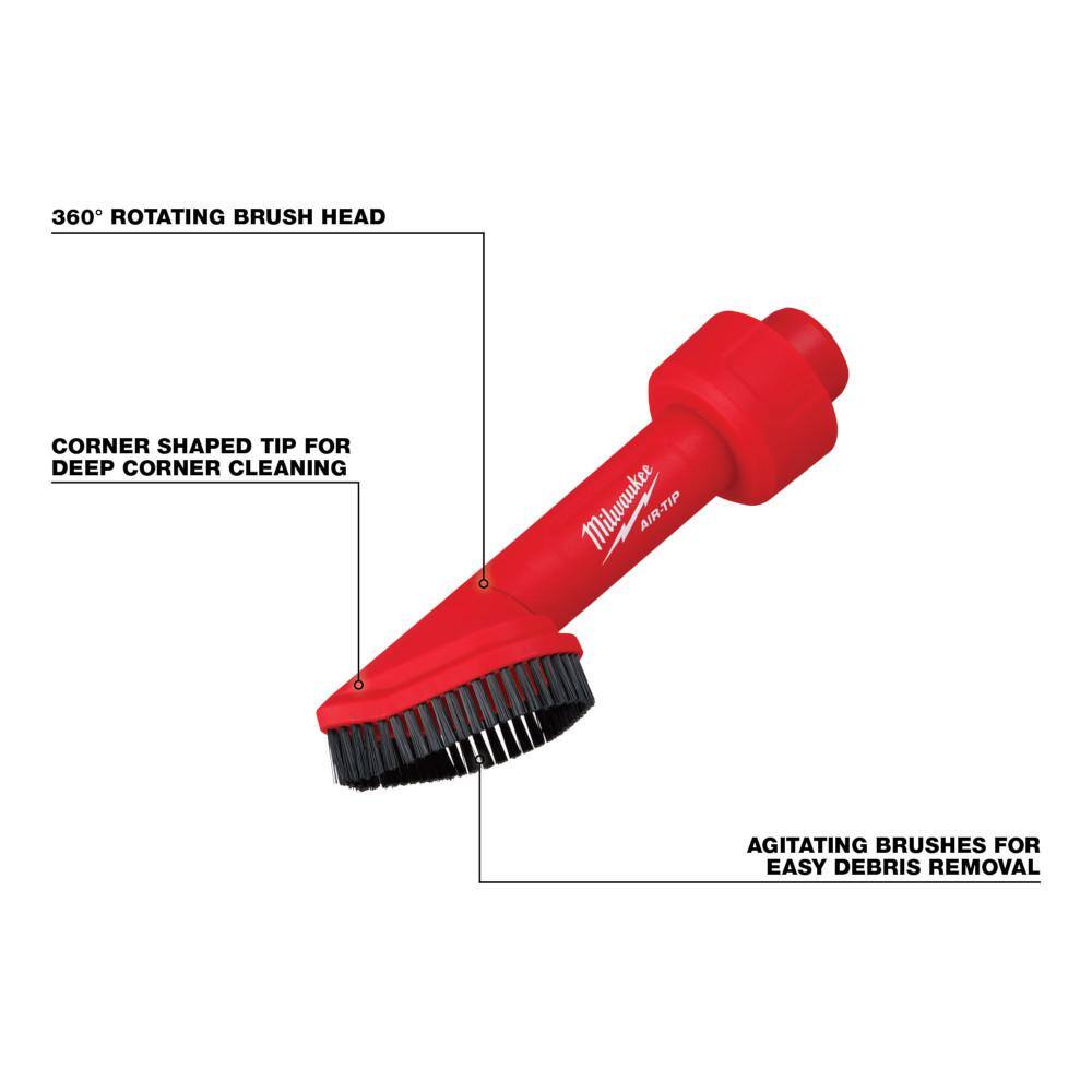 MW AIR-TIP 1-14 in. to 2-12 in. Non-Marring Crevice Tool Utility Nozzle and Brush Kit For WetDry Shop Vacuums (3-Piece) 49-90-2034-49-90-2021-49-90-2027