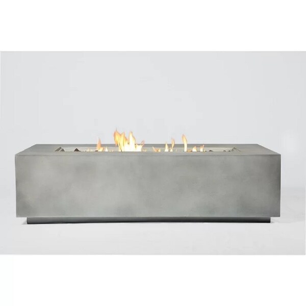 LSI Grey Aluminum and Wicker 5piece Cup Table Fire Pit Set