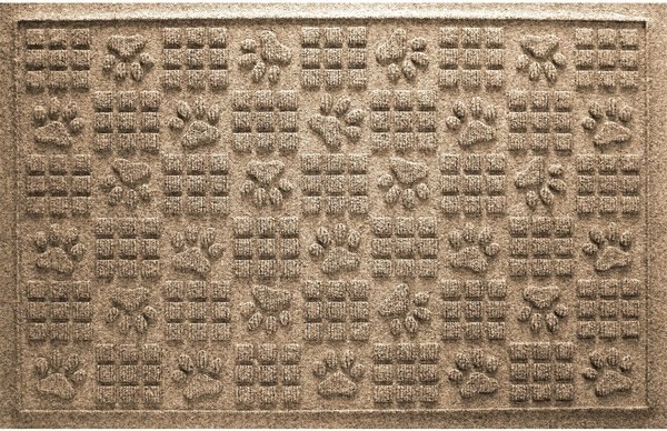 Bungalow Flooring Waterhog Dog Paw Squares Floor Mat， 35 x 23-in