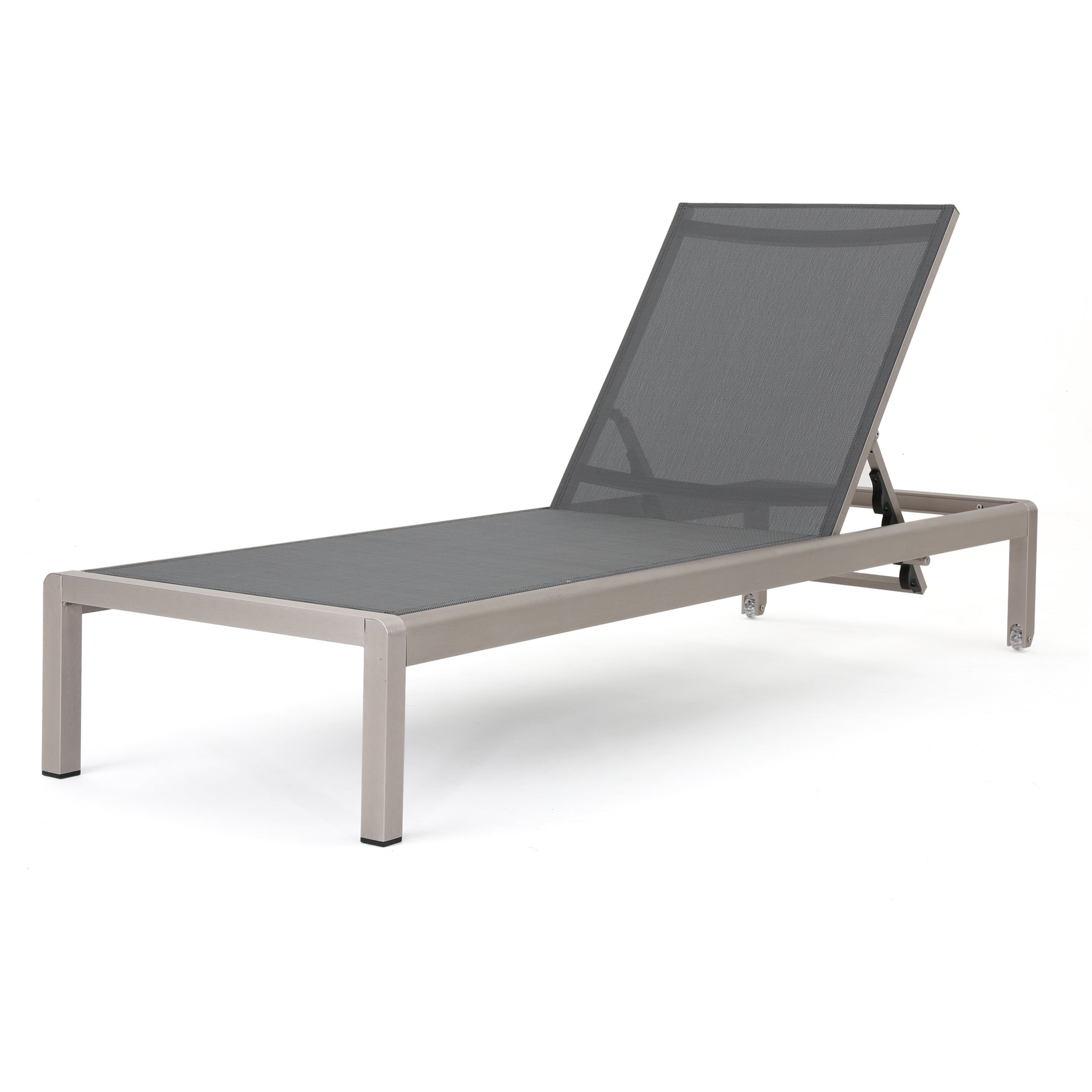 Coral Bay Dark Gray Outdoor Mesh Chaise Lounge