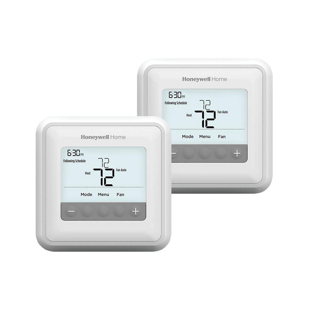 Honeywell T4 PRO 5-Day to 2-Day Programmable Thermostat 1Heat 1Cool - (2-Pack) RTH4110U2000-2PK