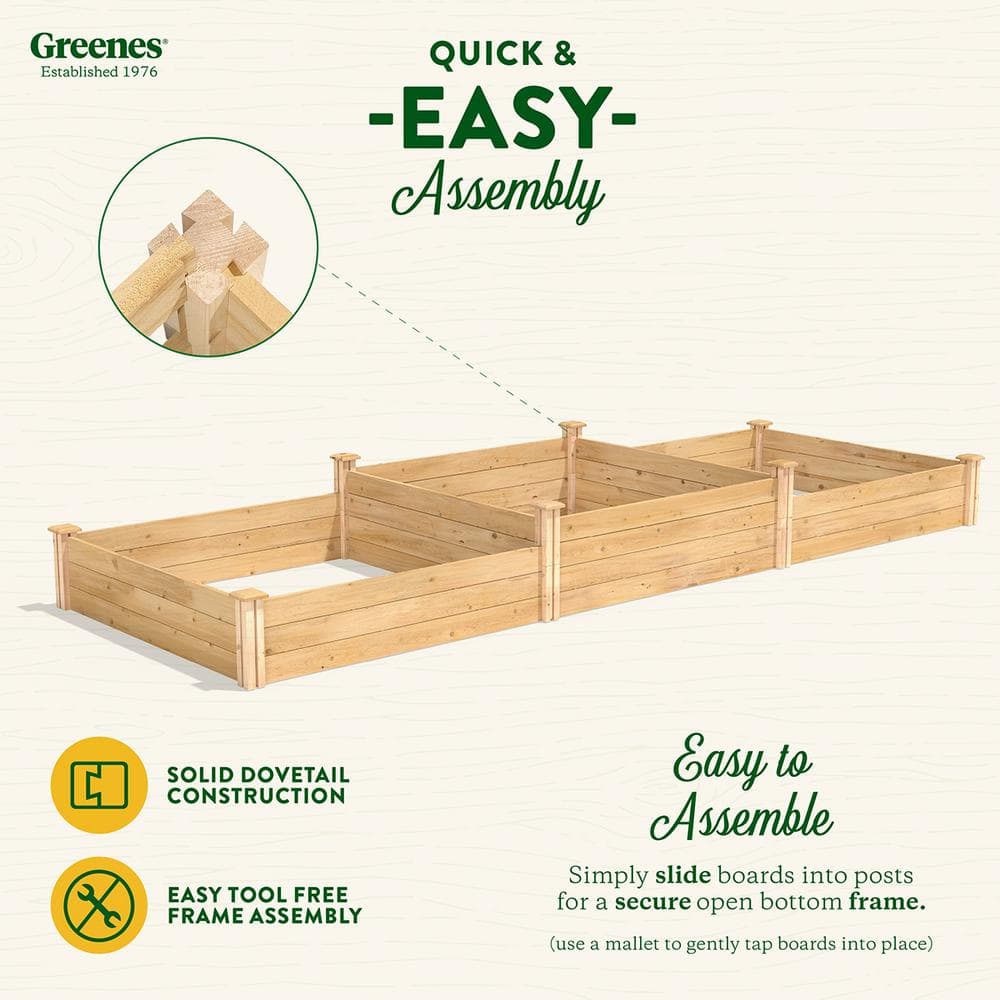 Greenes Fence 4 ft. x 12 ft. Tall Tiers Original Cedar Raised Garden Bed RC4T8S34B