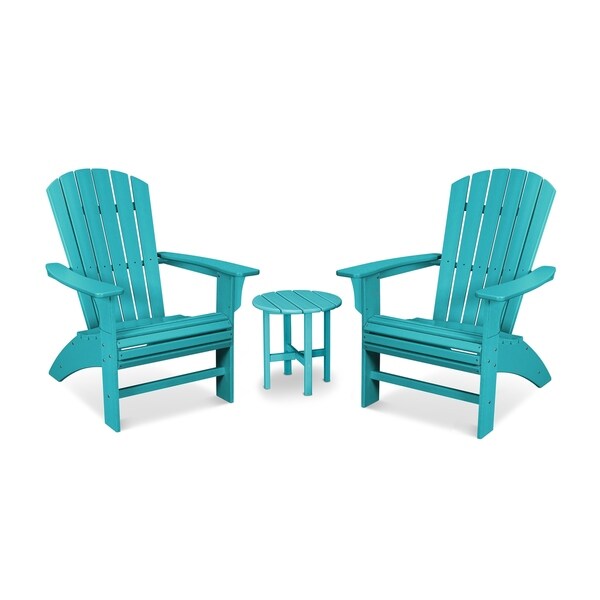 Trex Outdoor Furniture Yacht Club 3Piece Curveback Adirondack Set