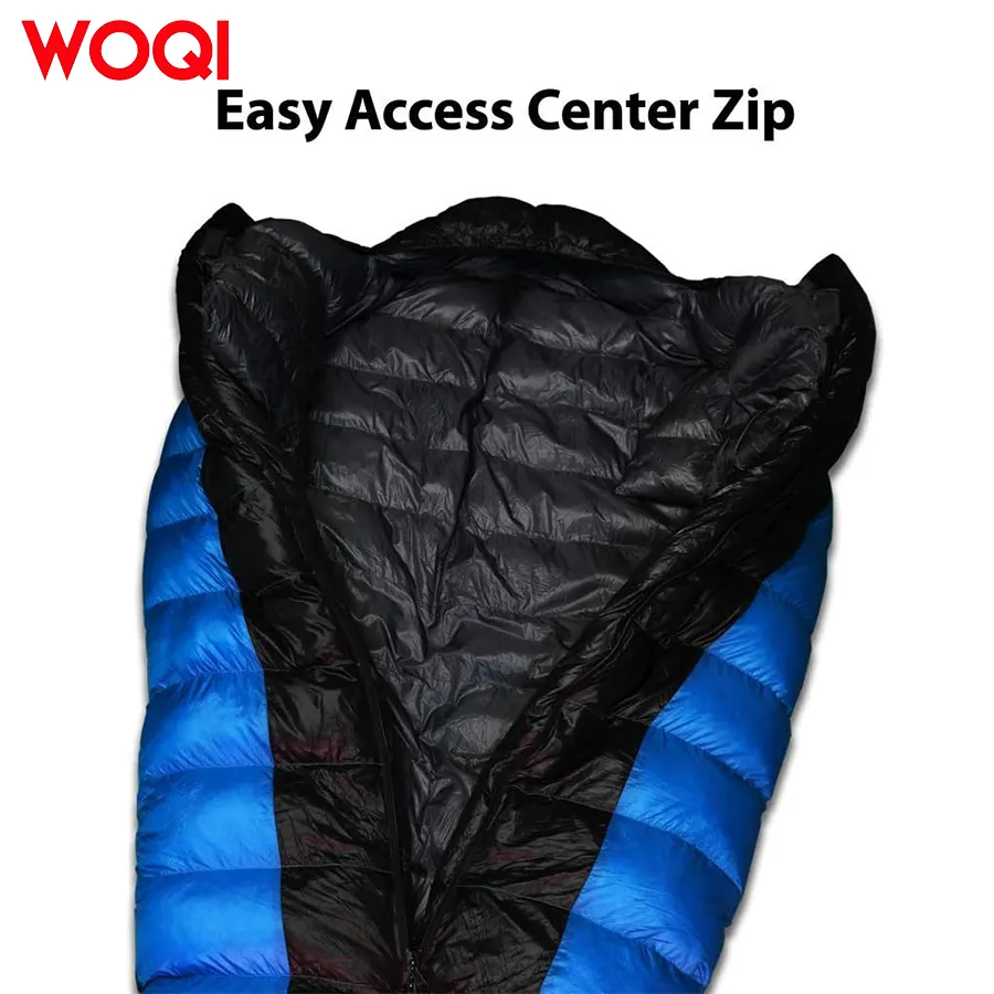 WOQI Outdoor Ultralight Backpack Mummy Down Sleeping Bag  Suitable for Hiking and Camping