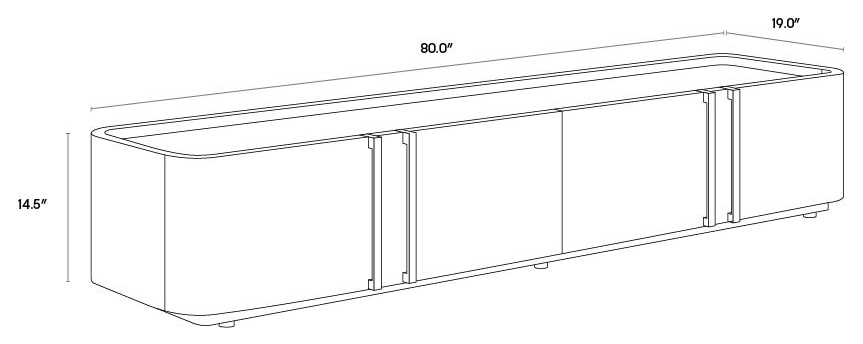 Jamille Media Console And Cabinet   Transitional   Entertainment Centers And Tv Stands   by Sunpan Modern Home  Houzz