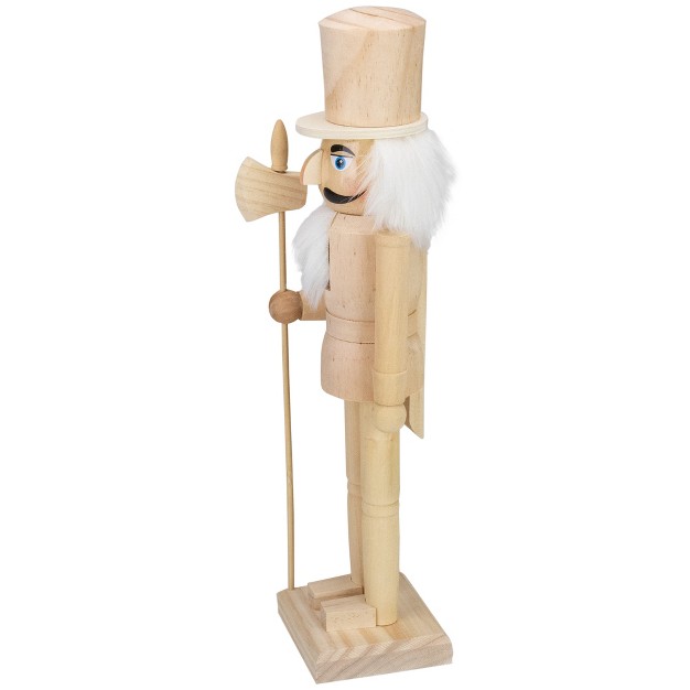 Unfinished Paintable Wooden Christmas Nutcracker With Scepter