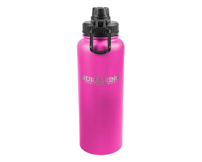 Rural King 32 oz. Water Bottle， Hot Pink - 87-970-0204