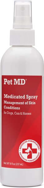 Pet MD Antiseptic and Antifungal Medicated Spray for Dogs， Cats and Horses