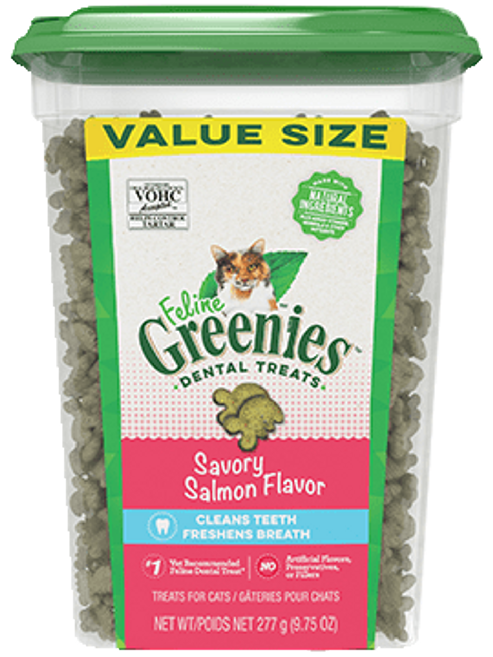 Greenies Feline Savory Salmon Flavor Dental Cat Treats 9.75oz