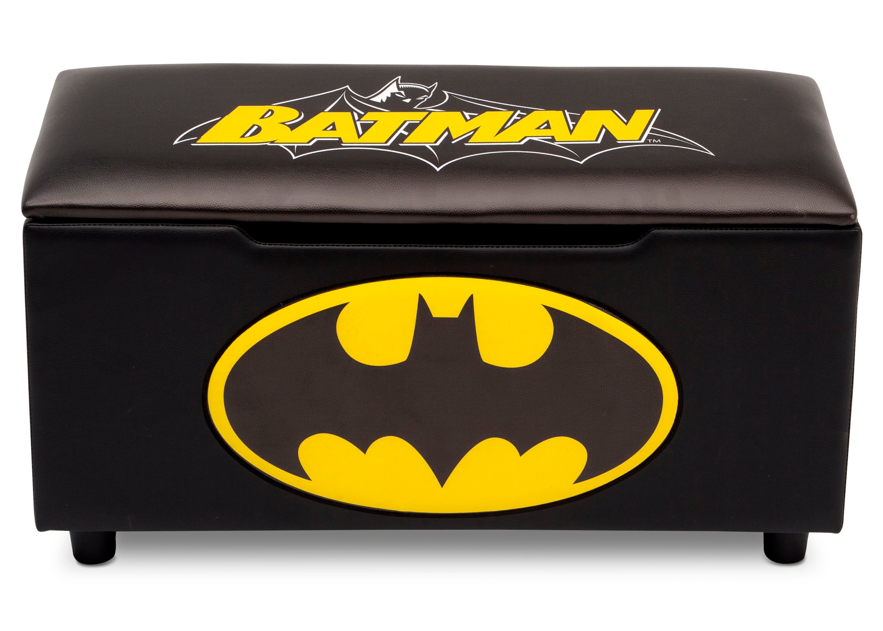 DC Comics Batman Upholstered Storage Bench for Kids | Perfect for Bedrooms/Playrooms/Living Rooms | Features Fun Graphics of Batman