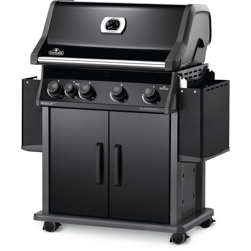 NAPOLEON Rogue 4-Burner Propane Gas Grill with Infrared Side Burner in Black RXT525SIBPK-1