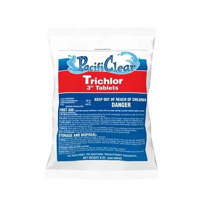 Water Techniques F008001040PC Trichlor 3 in. Tablets - Individual Wraped