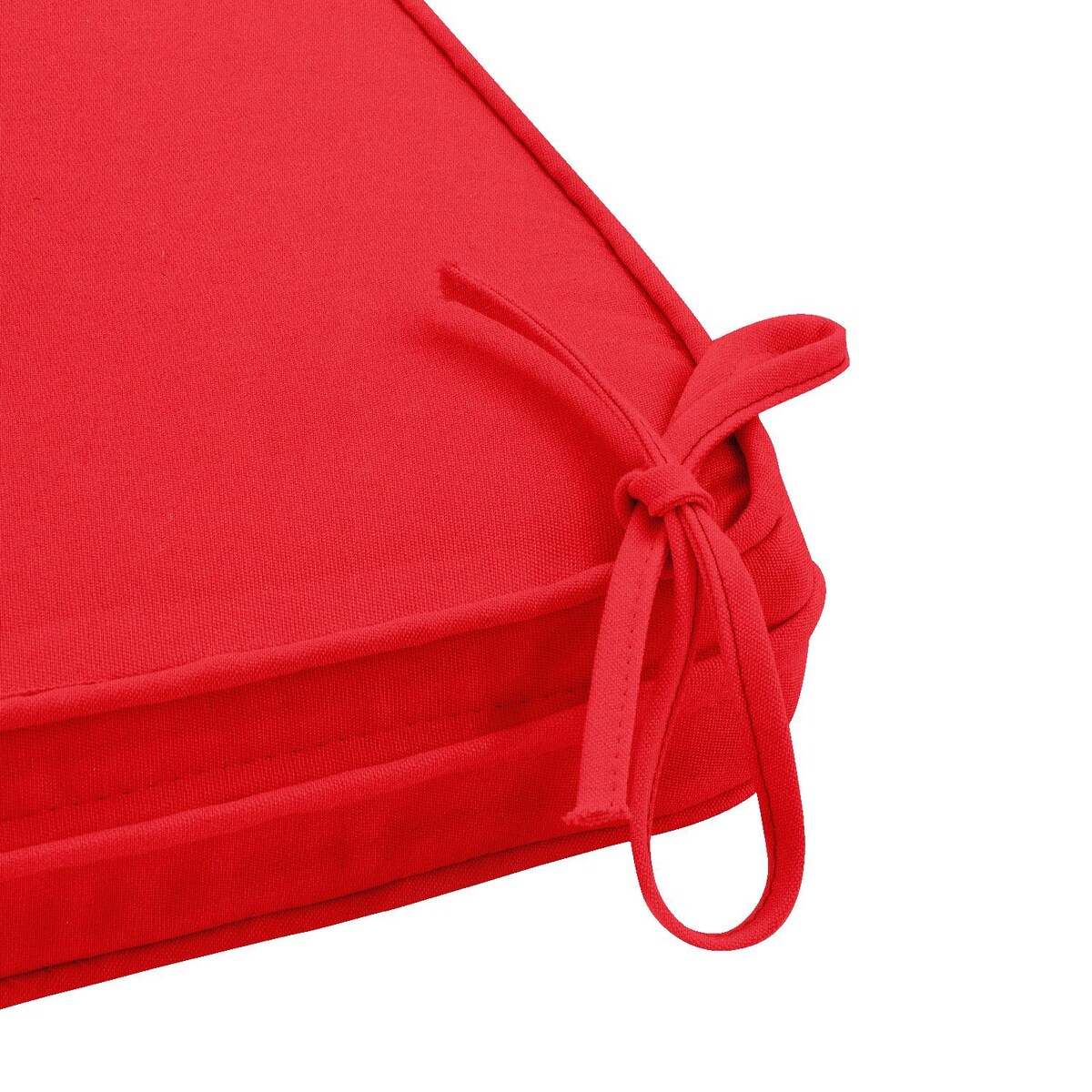 Sunbrella Canvas Jockey Red Large Outdoor Replacement Bench Cushion W/ Piping By Signature