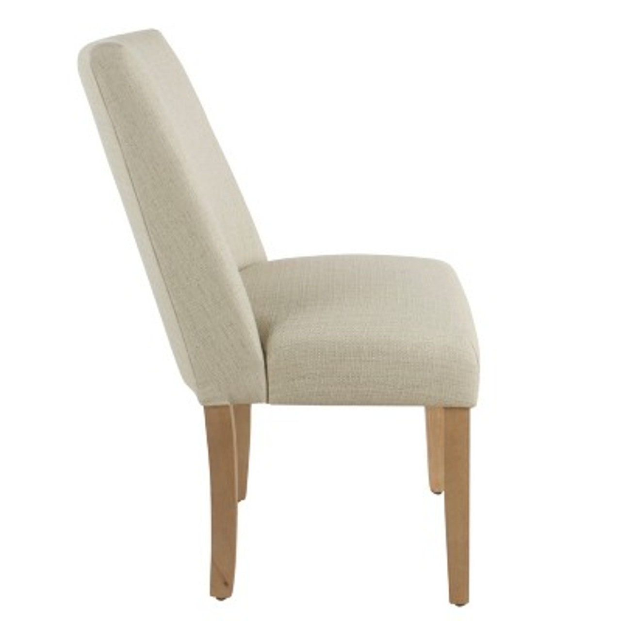 Marin Curved Back Dining Chair Stain Resistant Textured Linen - HomePop