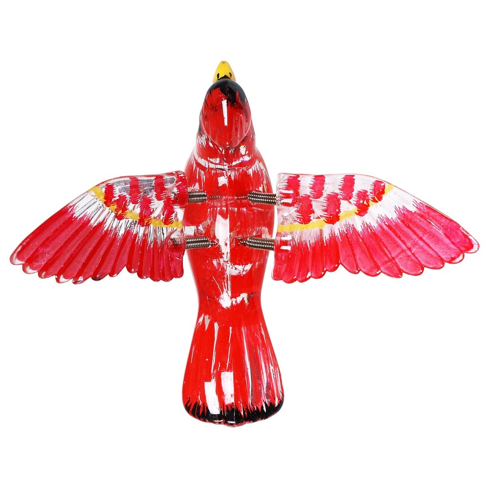 Exhart Solar WindyWing Garden Stake Set of Cardinal  Hummingbird and Blue Bird with Colored LED Lights  4 by 27 Inch