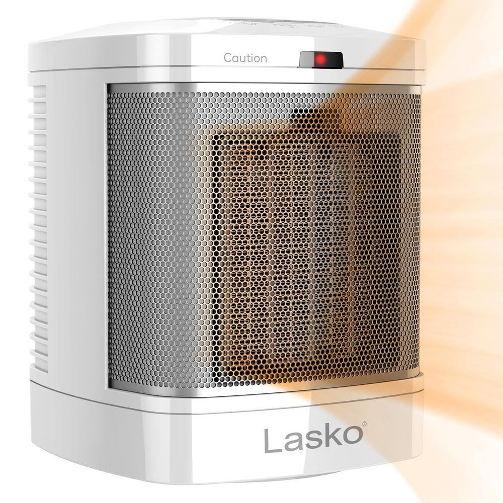 Lasko 1500-Watt 7.65 in. Electric Bathroom Ceramic Space Heater with Fan and ALCI Safety Plug CD08210