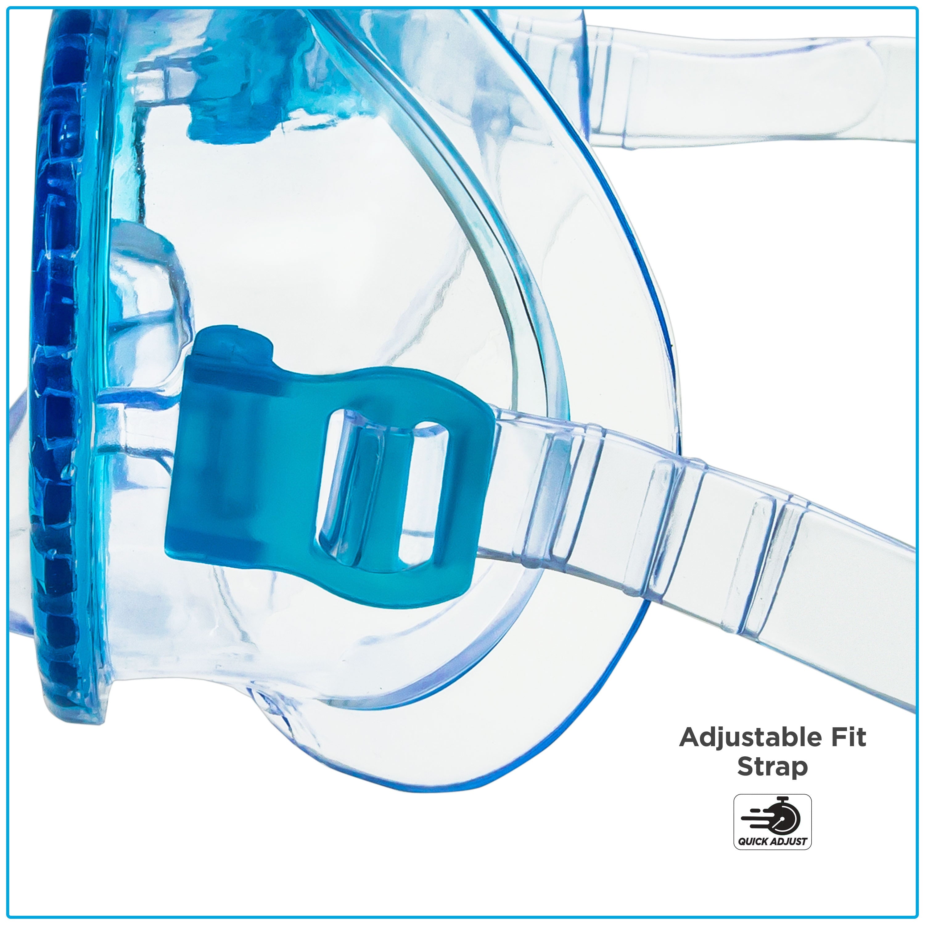 Dolfino Child Latex Free Swim Mask and Snorkel Set with Wideangle View